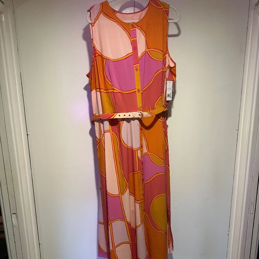 NWT Donna Morgan Sleeveless Button Down Maxi Dress - Picture 9 of 16